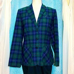 Vintage 70s Pendleton Tartan Plaid Blazer Jacket Sz M